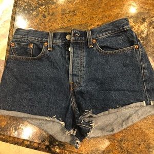 Levi high waisted denim shorts